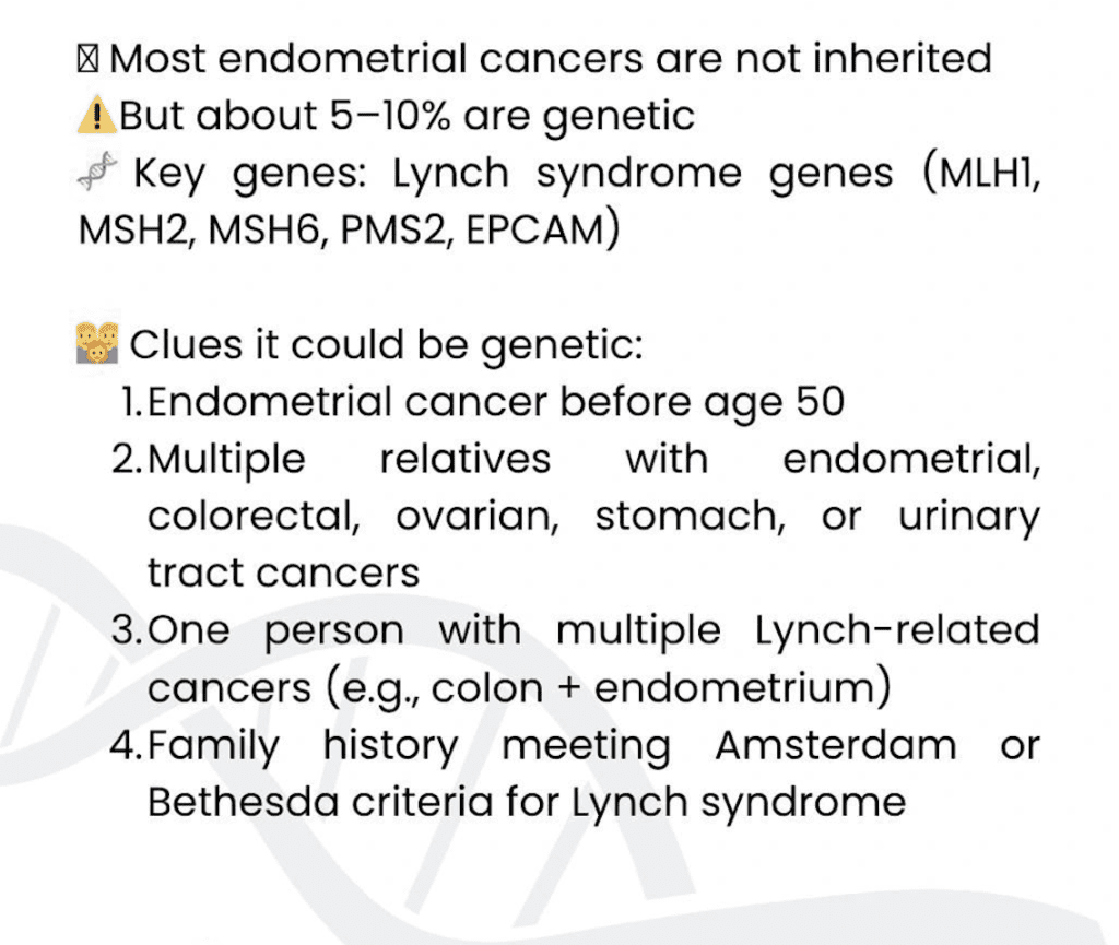 cancer uterus - carcinoma endometrium - genetidoc Genetic clinic and DNA testing lab