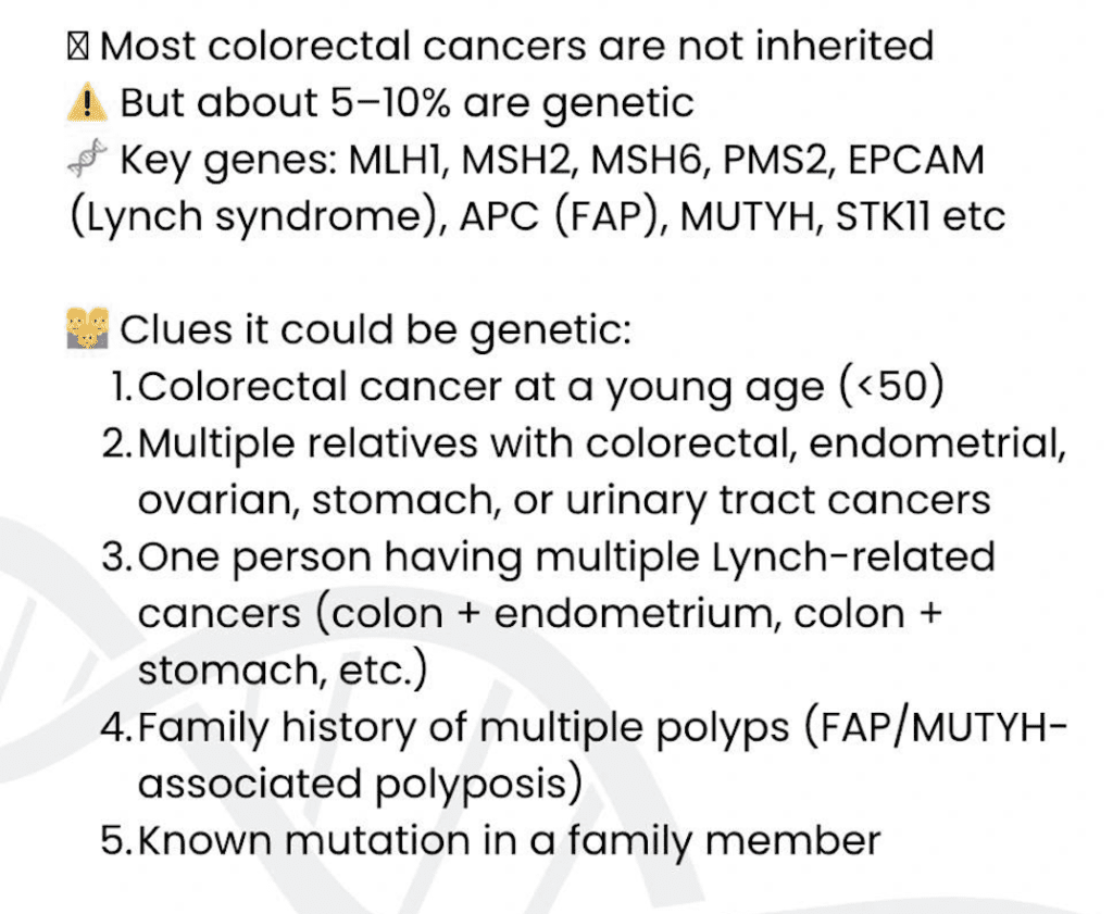 cancer colon - carcinoma colorectal - genetidoc Genetic clinic and DNA testing lab