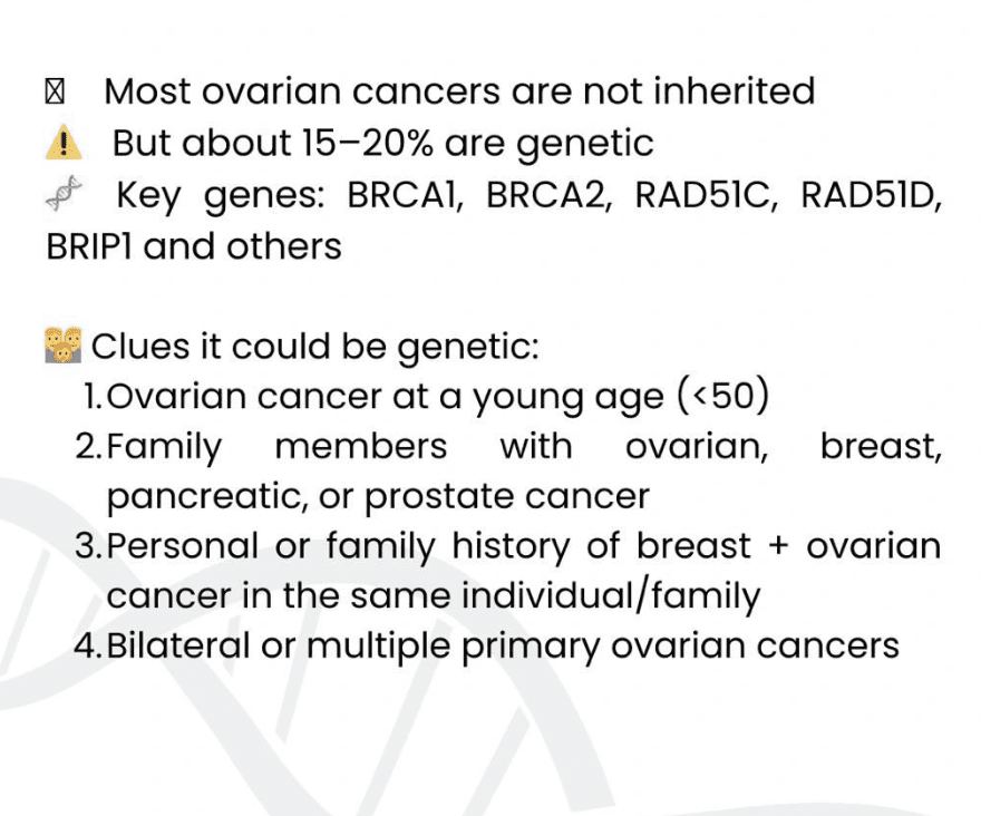 ovarian cancer - genetidoc Genetic clinic and DNA testing lab