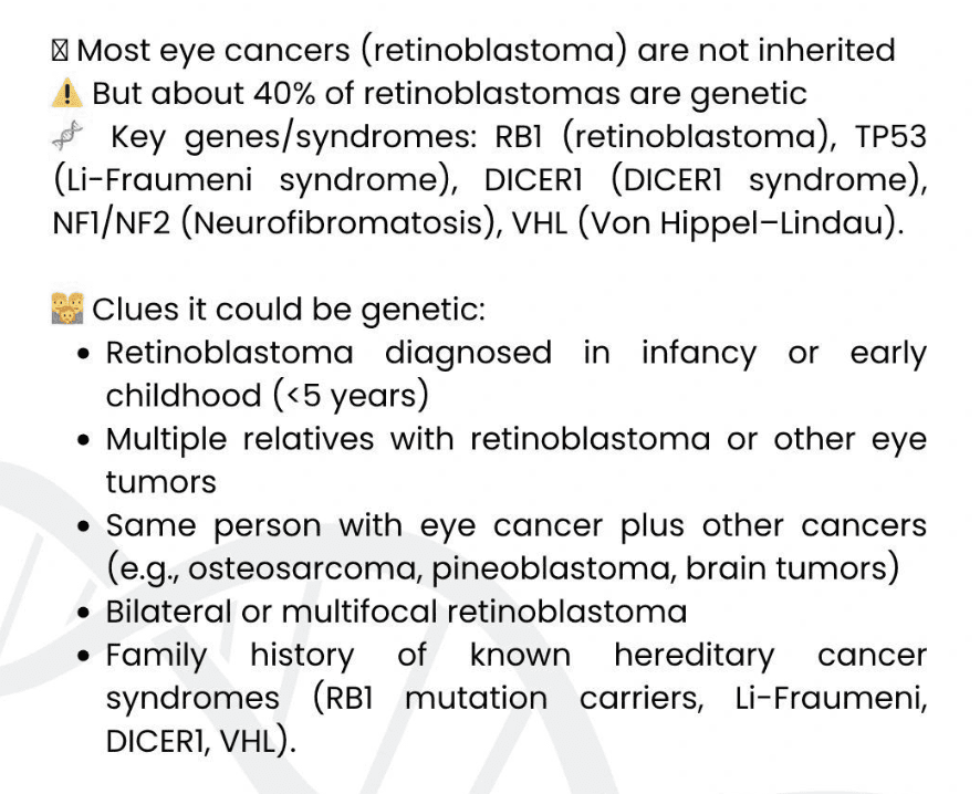 eye cancer - retinoblastoma - genetidoc Genetic clinic and DNA testing lab