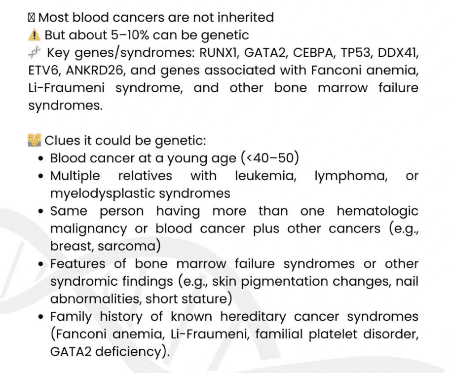 Blood cancer - genetidoc Genetic clinic and DNA testing lab