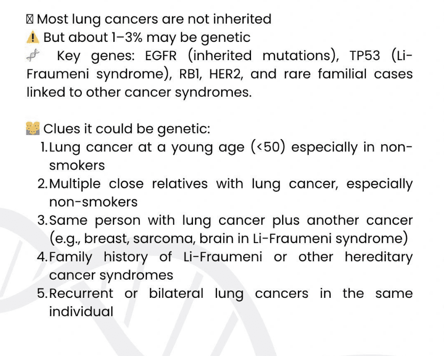 lung cancer - genetidoc Genetic clinic and DNA testing lab