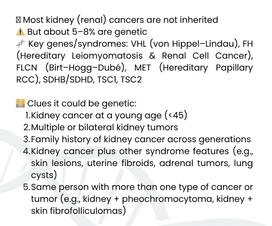 renal cancer - genetidoc Genetic clinic and DNA testing lab