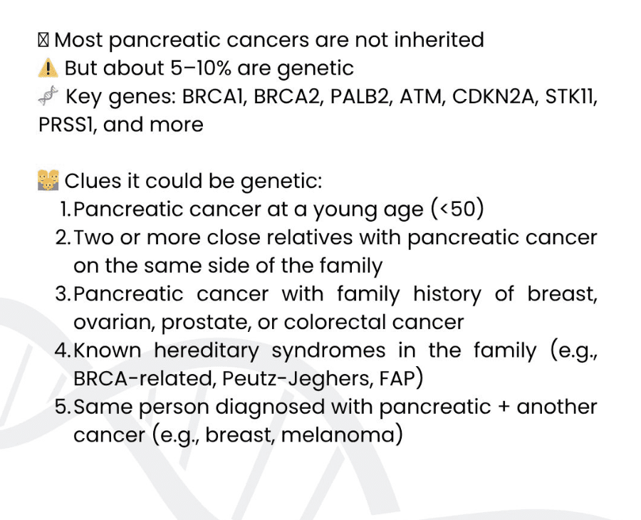pancreatic cancer - genetidoc Genetic clinic and DNA testing lab