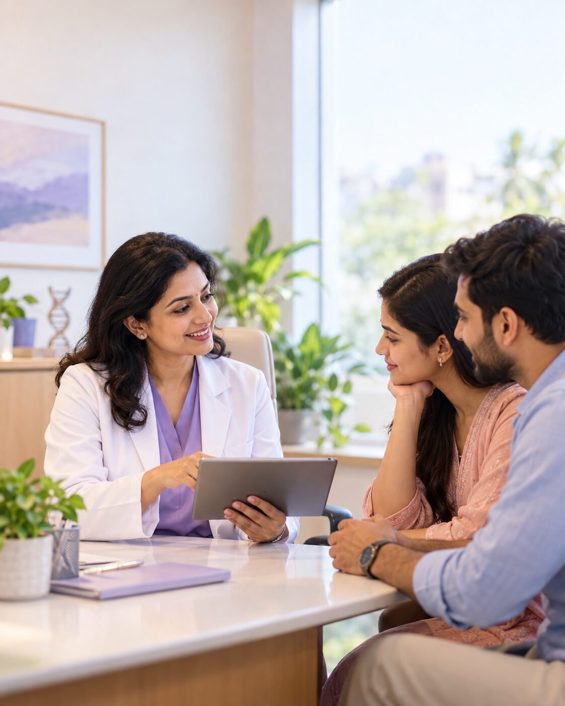 A Genetidoc doctor in a warm online consultation with a patient